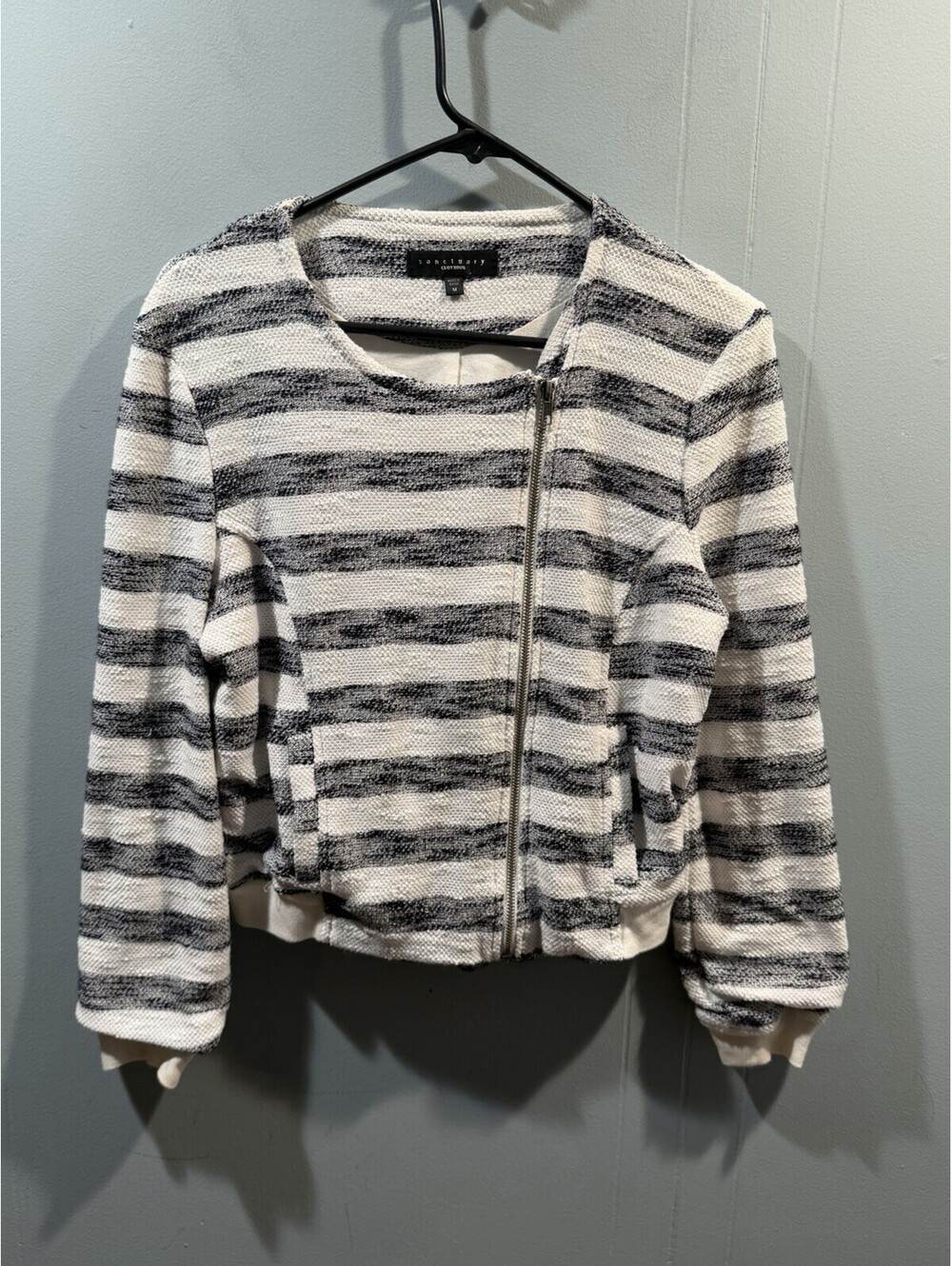 Womens Sanctuary Clothing Long Sleeves Shirt Full Zip Size Medium